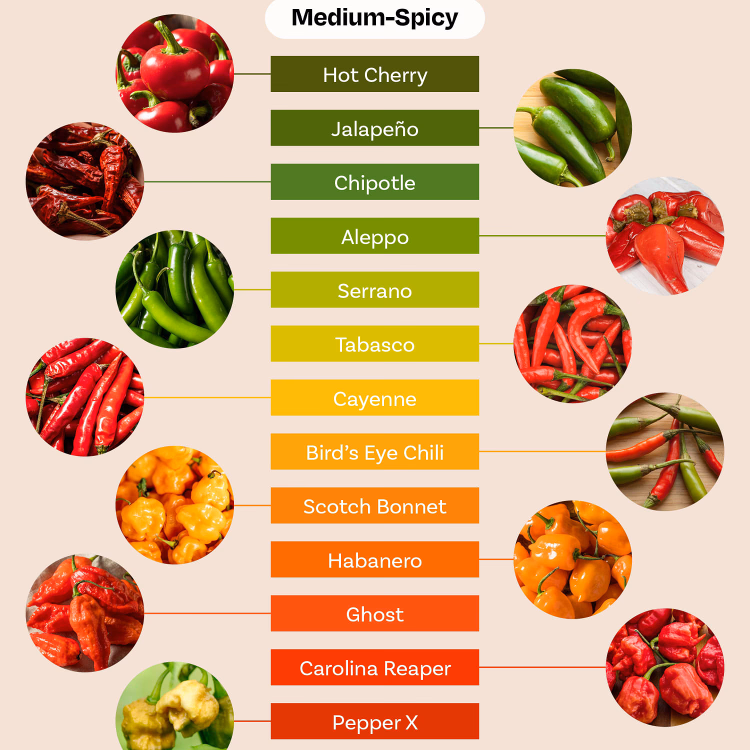 What are the hottest spices for cooking?