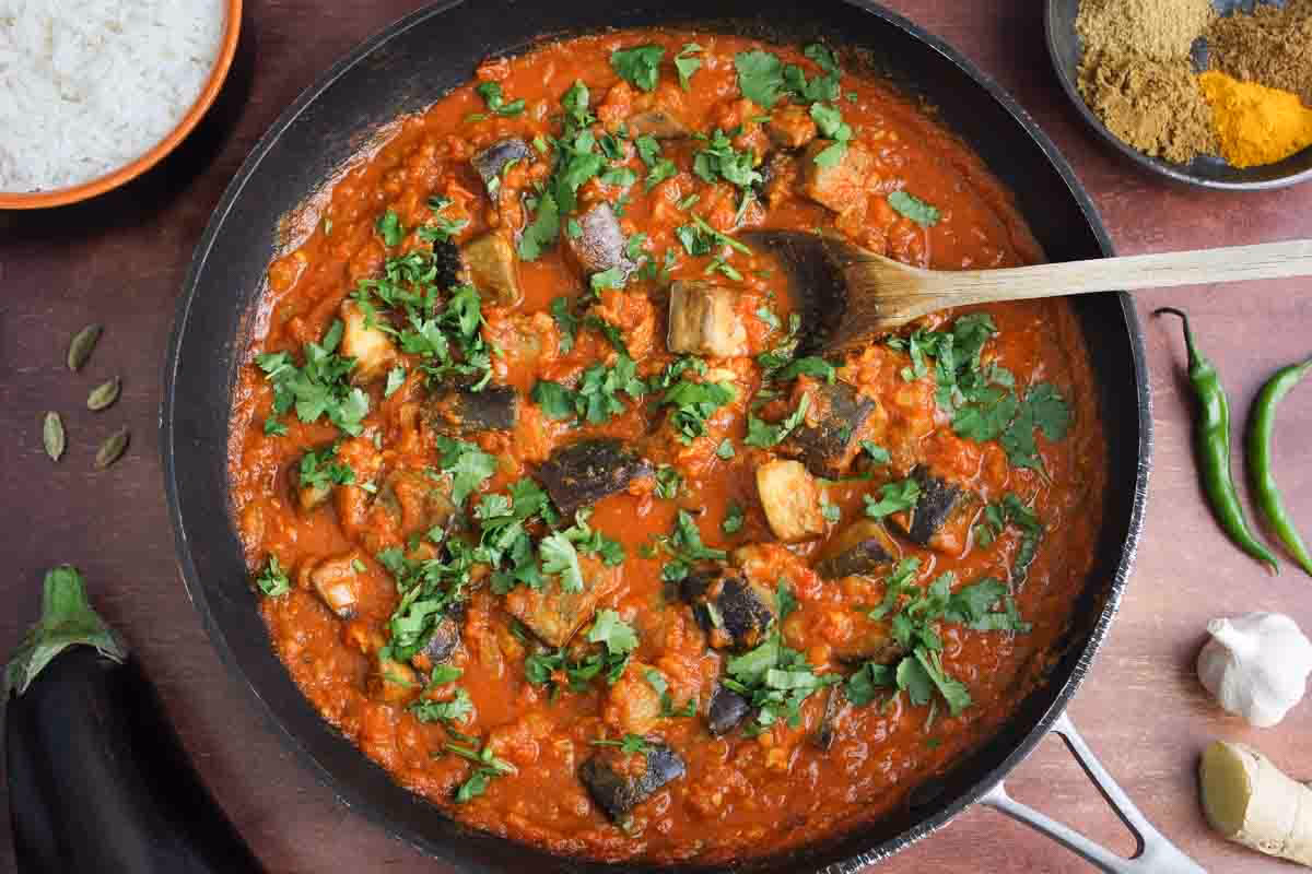 Are aubergines a low calorie Curry?