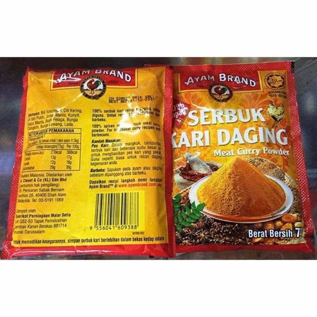 What are the ingredients in Ayam Curry?