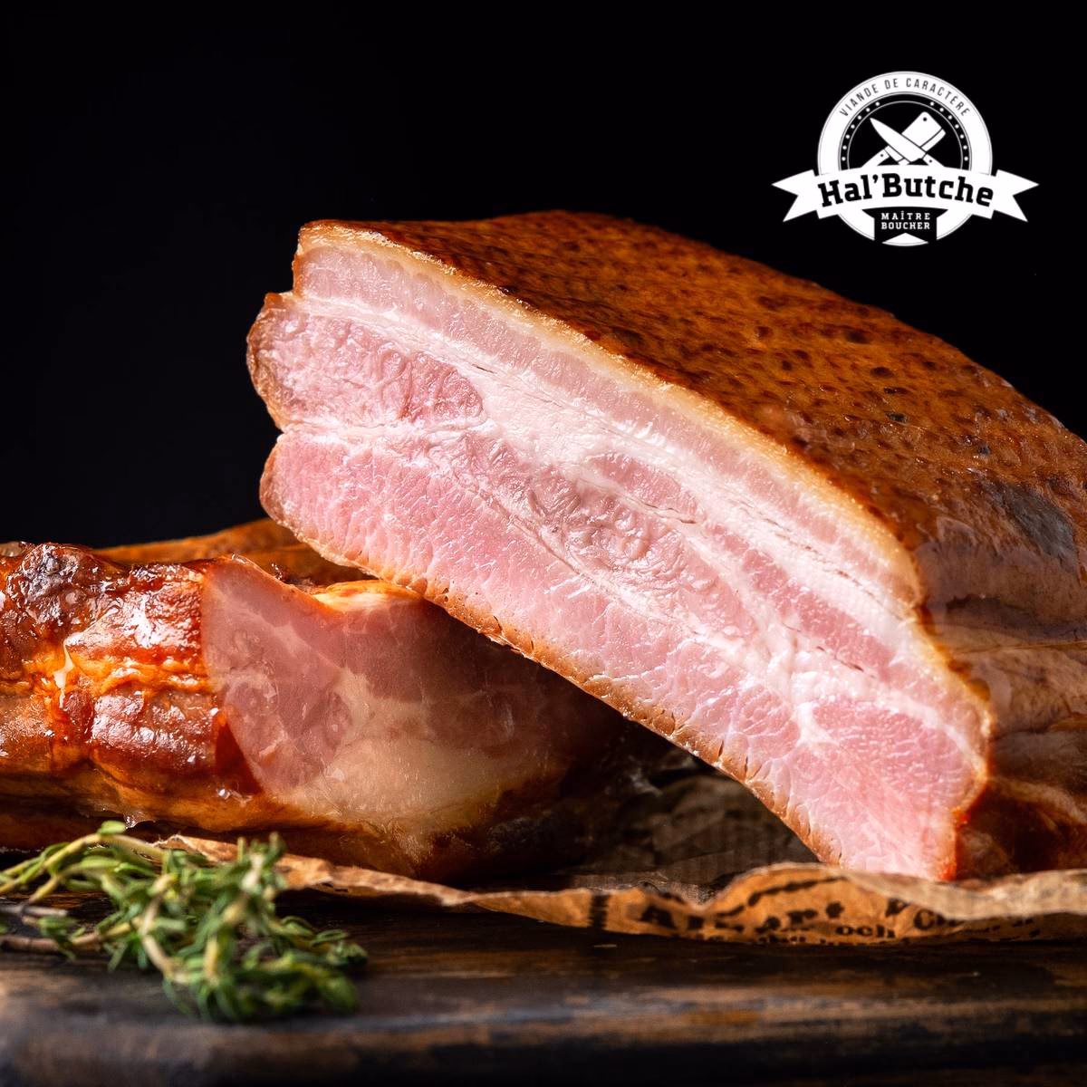 What is halal Bacon made of?