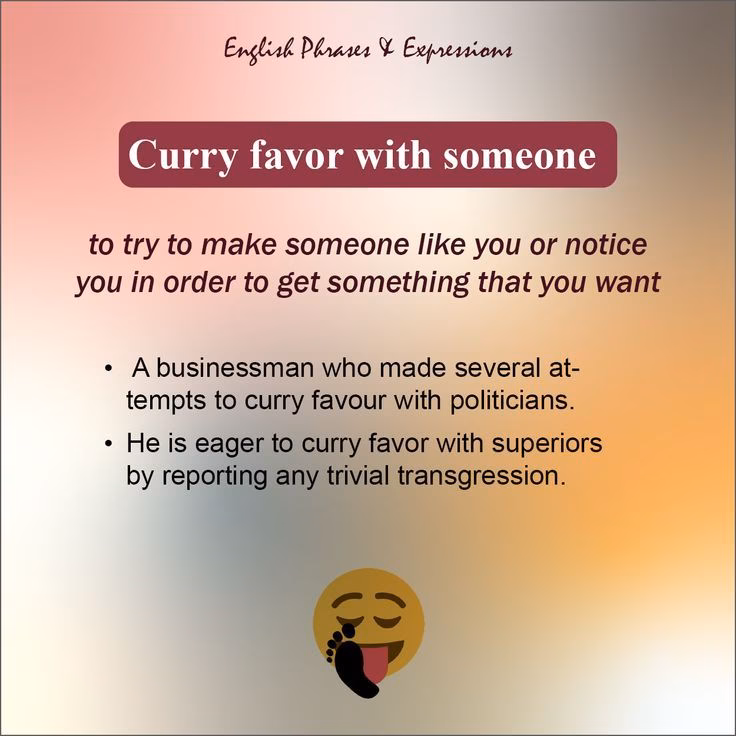 What does curry favour mean?