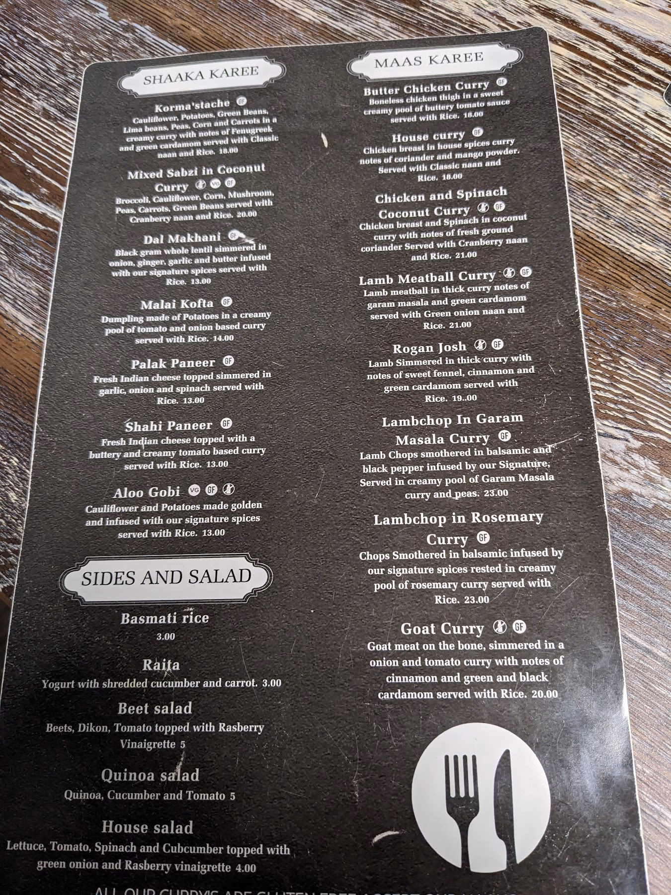 Does curry house have a vegetarian menu?