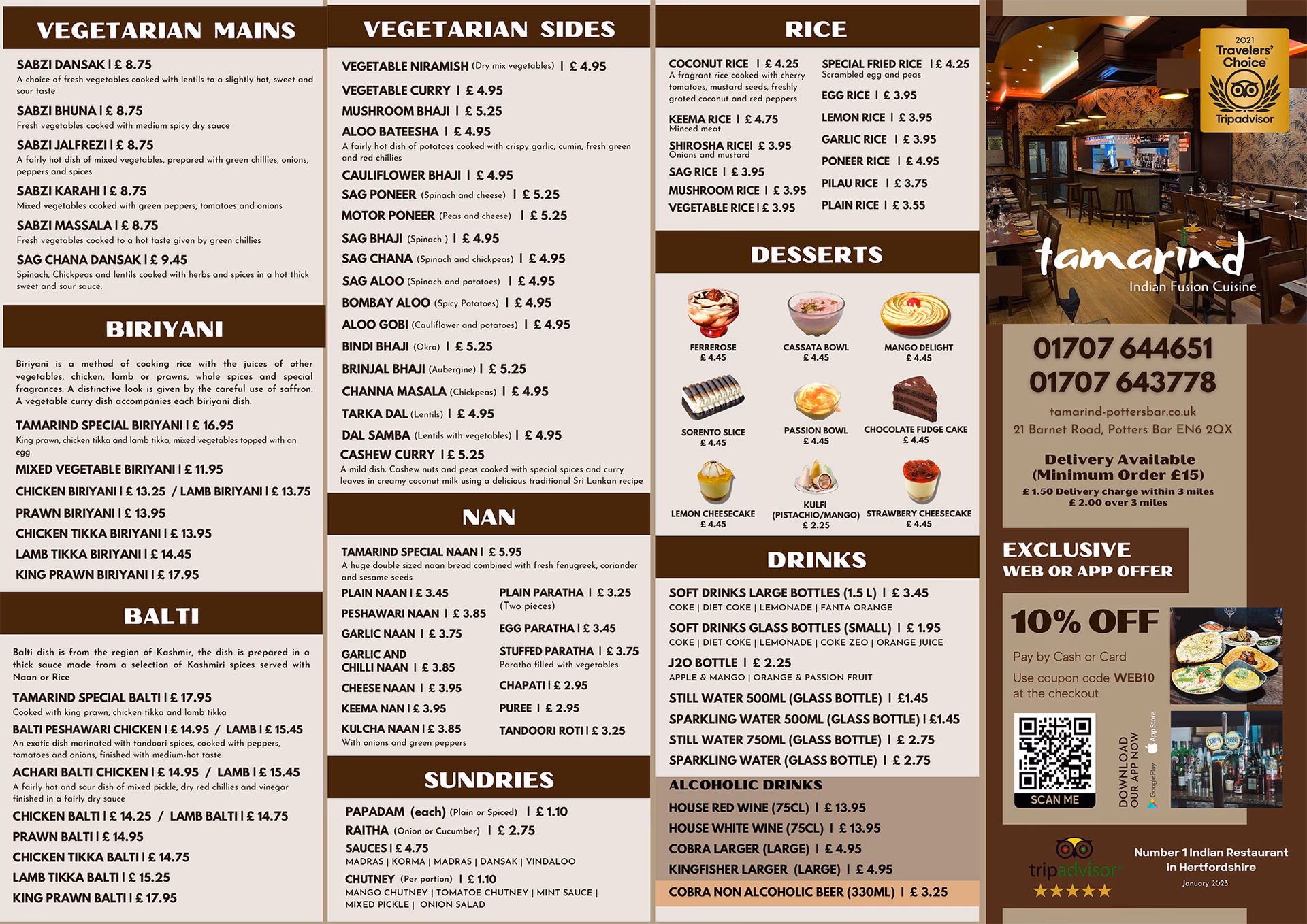 Is Potters Bar the number 1 restaurant in Hertfordshire?