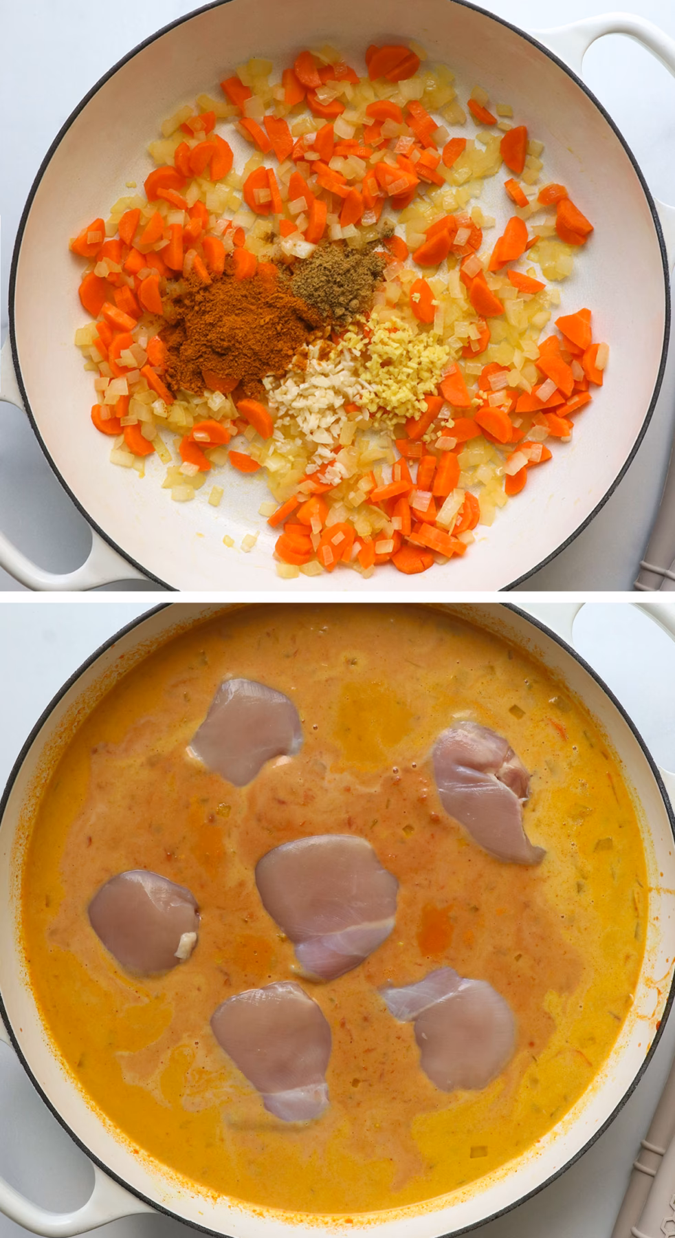 How do you make chicken curry sauce?