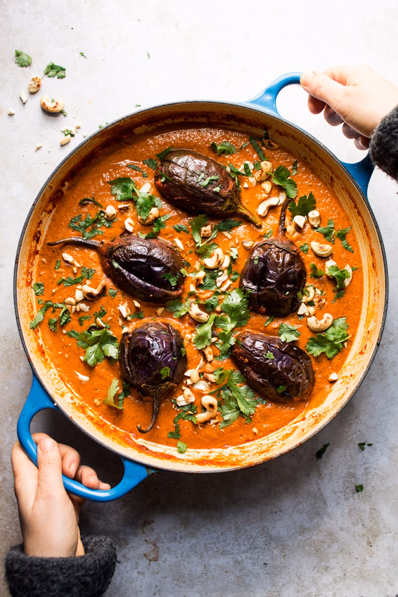 How do you make Eggplant Curry in a Dutch oven?