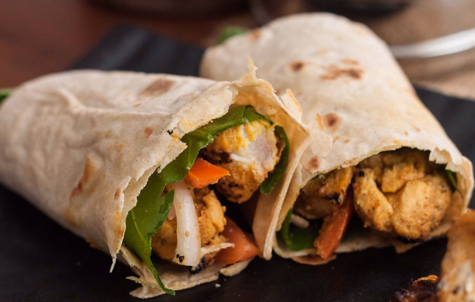 What are tandoori chicken tikka wraps?