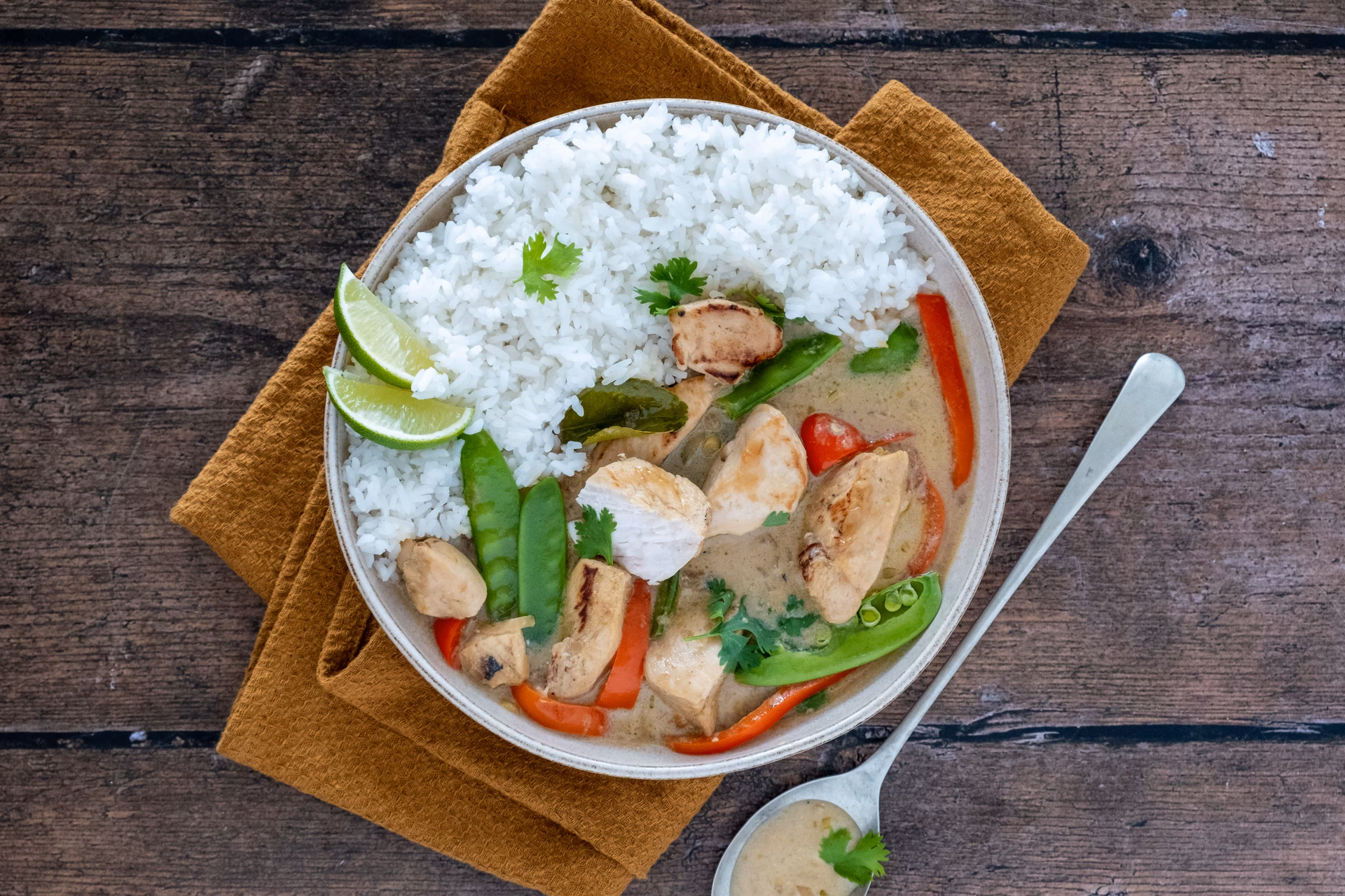 What is one Skillet Chicken green curry with rice?