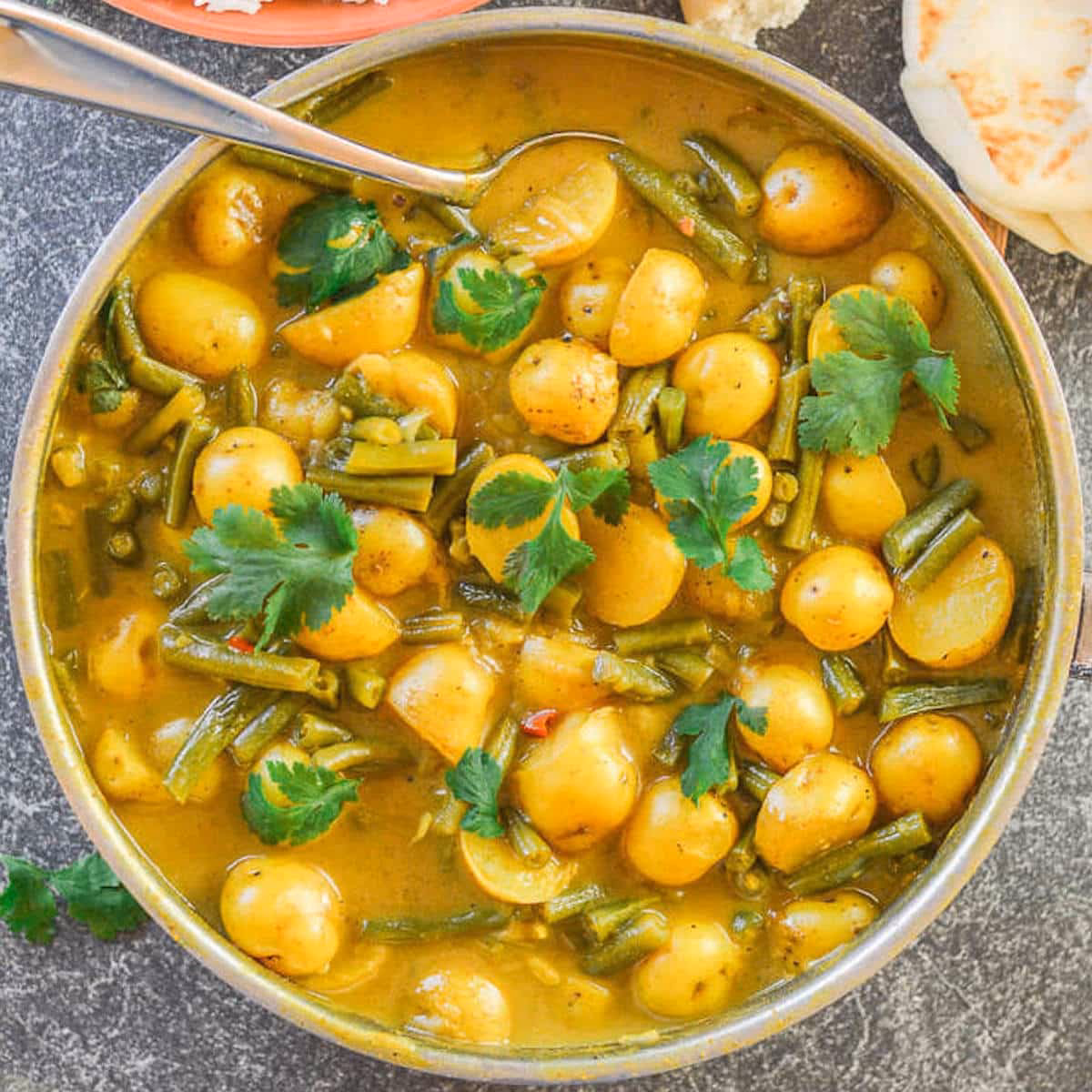 What to serve with green bean and potato curry?