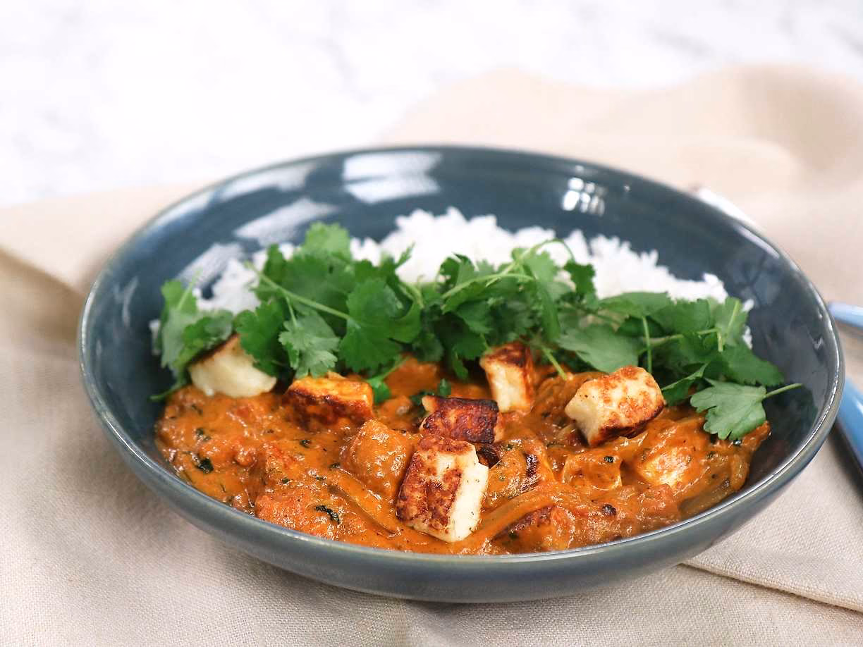 Where did halloumi tikka masala come from?