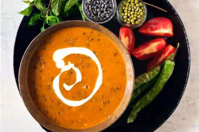 How to cook moth chaat & kala chana stir fry?