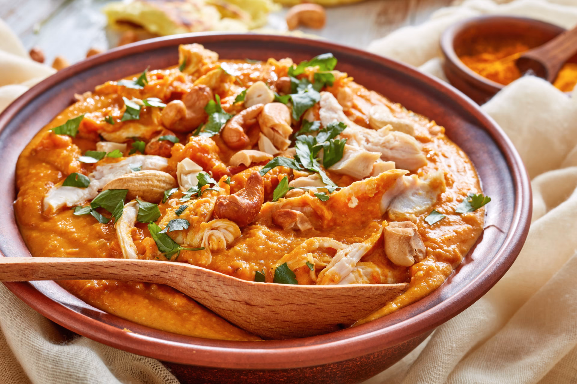 What to eat with cashew nut masala curry?