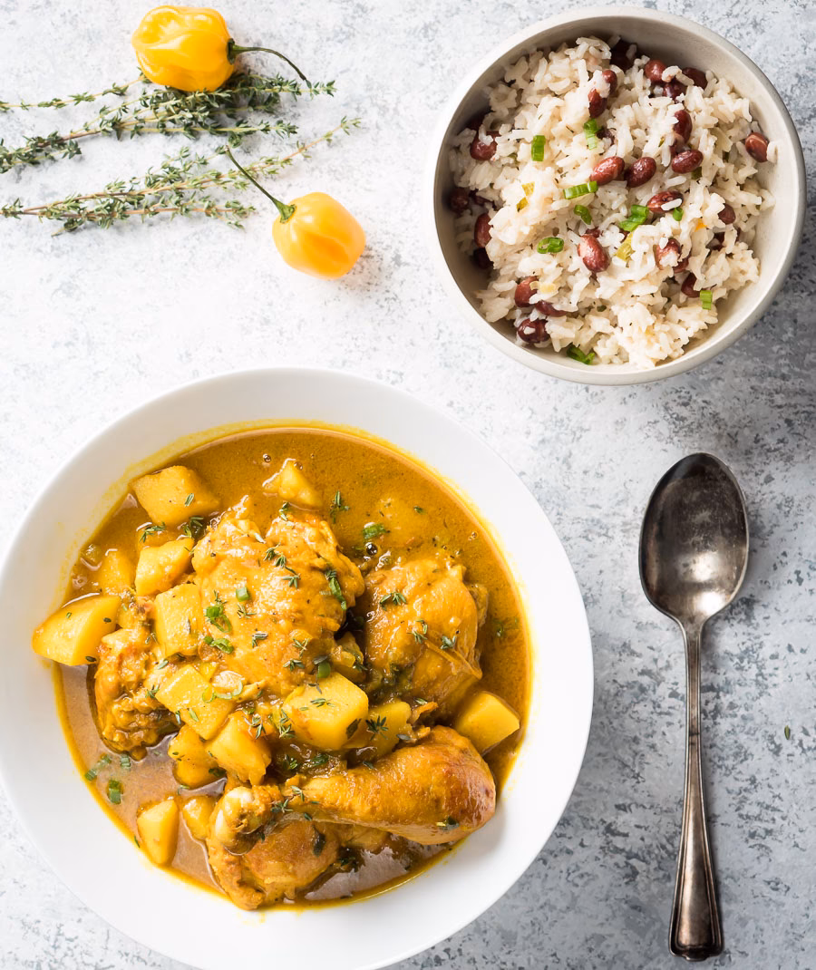 How do you cook Jamaican curry chicken?