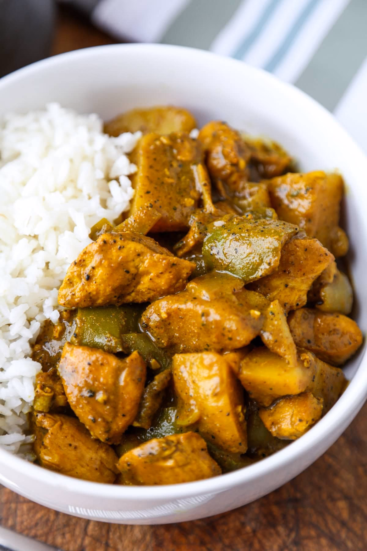 How do you cook Jamaican curry chicken?