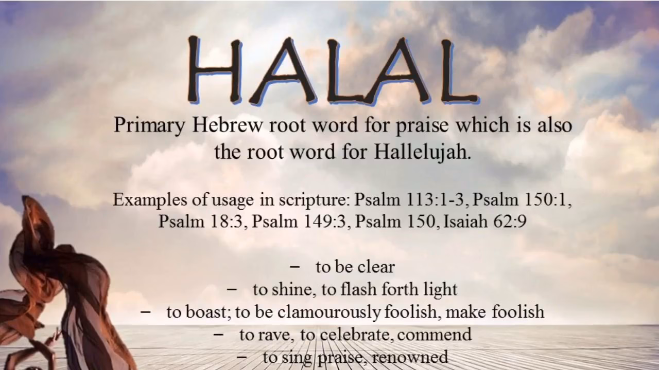 What does Halal mean in Hebrew?