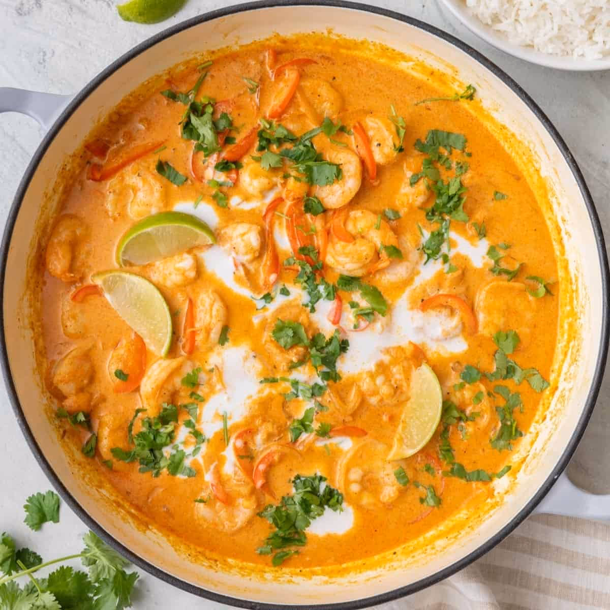 What to eat with Thai red curry shrimp?