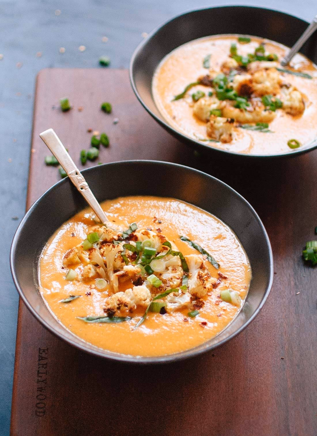 What is creamy curried cauliflower soup?