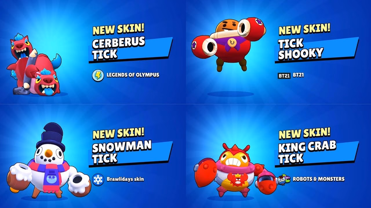 When do brawlidays skins appear?