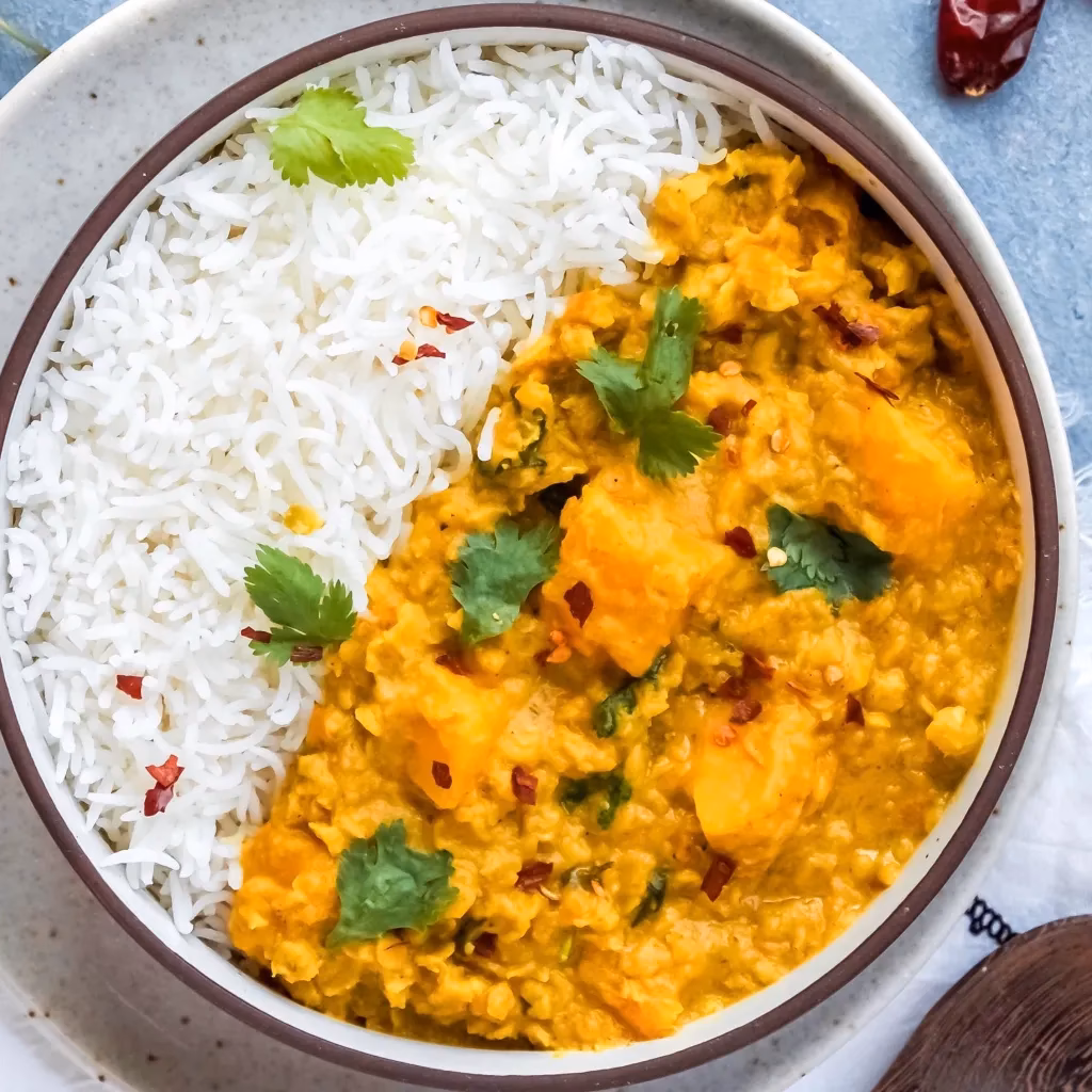 What is a healthy red lentil curry?