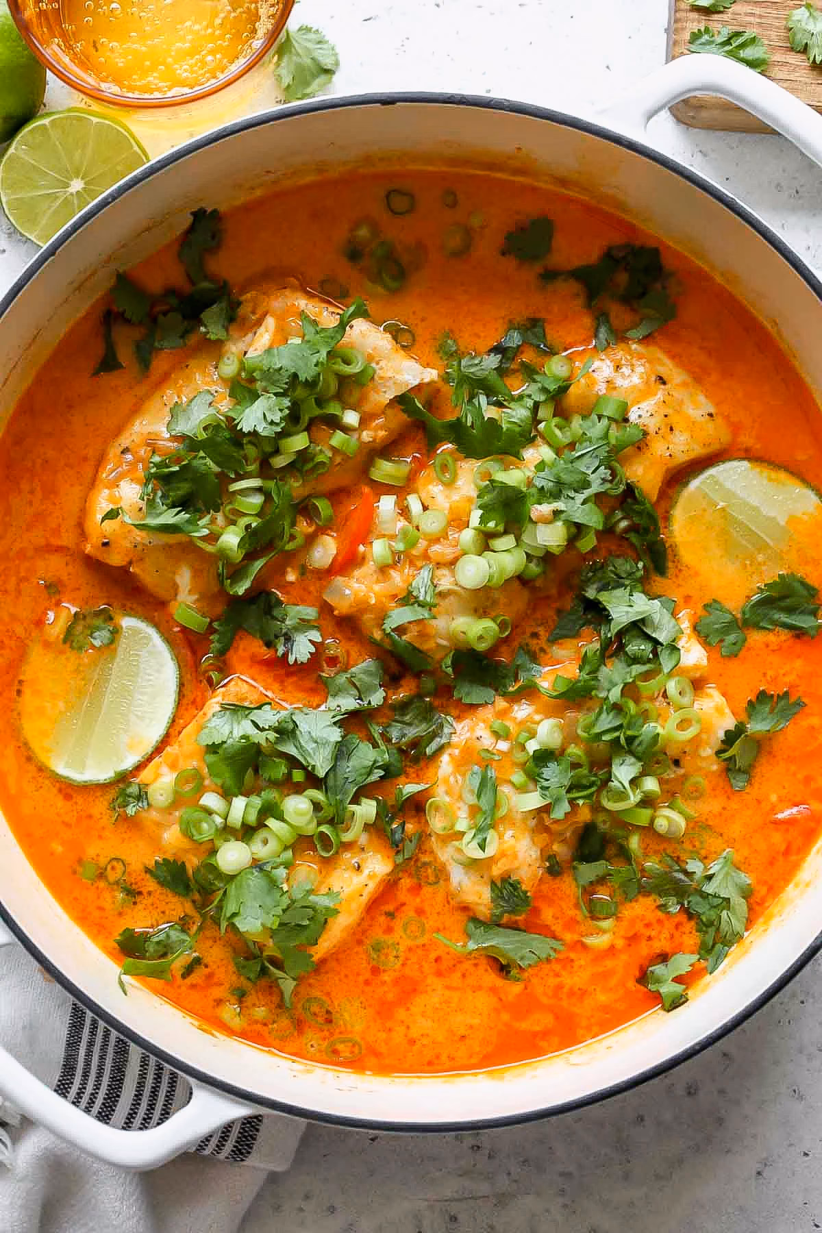 What is Thai red curry fish with cod?