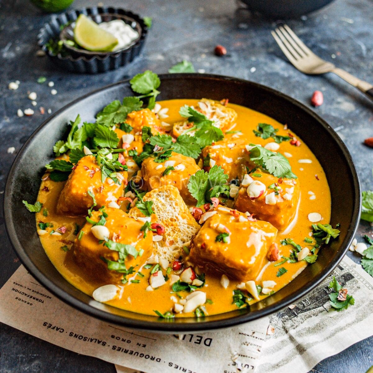 How to make satay curry with tofu?